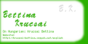 bettina krucsai business card